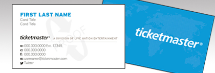 Ticketmaster Business Cards